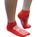 Double Sided Tread Non-Slip Socks - UK Sizes 10-12 - Red - Machine Washable Loops