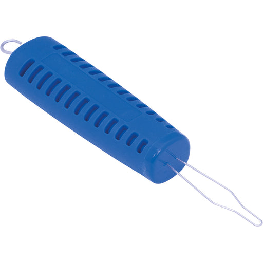 2-in-1 Large Handled Button Hook Dressing Aid - C Hook Zipper Tool -  Blue Loops
