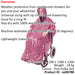 Pink Polka Dot Polyester Wheelchair Poncho - Waterproof Fabric Machine Washable Loops