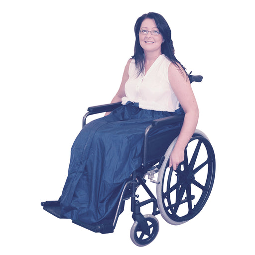 Fleece Lined Lower Body Wheelchair Cosy - Waetrproof Fabric - Machine Washable Loops