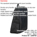 Deluxe Lined Wheelchair Bag - Multiple Compartments - Sturdy Carry Handles Loops