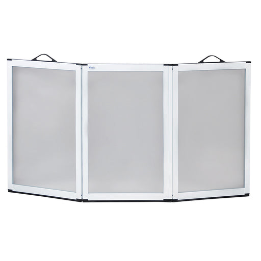 3 Panel Portable Shower Guard Screen - Hinged Doors - Folds Flat for Storage Loops
