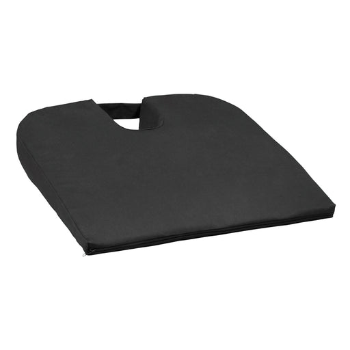 Black Wedge Foam Cushion - Posture Improvement - 410 x 430mm - Removable Cover Loops