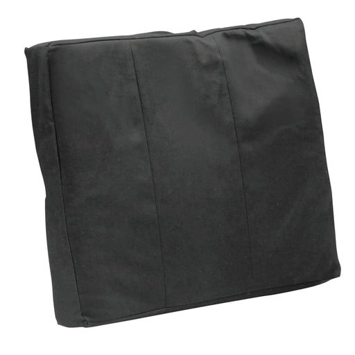 Lumbar Support Cushion - Removable Black Cotton Twill Cover - Memory Foam Topper Loops