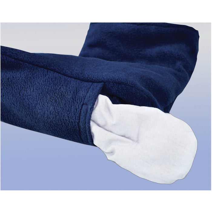Microwavable Slippers and Neck Warmer Set - Removable Heat Pouch - Navy Blue Loops