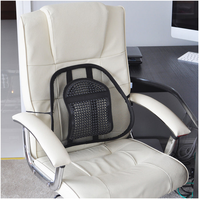 Air Flow Lumbar Support - Easily Strap to Office Chair - Relieve Spine Pressure Loops