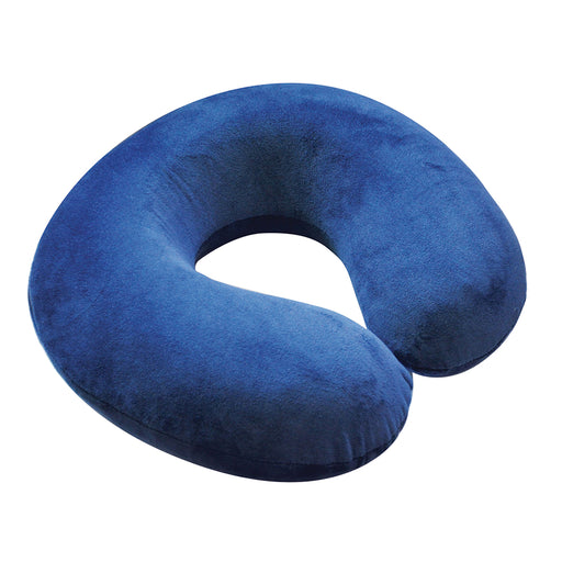 Spare Cover for Blue Memory Foam Neck Cushion - Blue Soft Velour Cover Loops