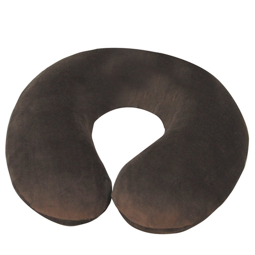 Spare Cover for Blue Memory Foam Neck Cushion - Brown Soft Velour Cover Loops