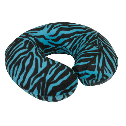Spare Cover for Blue Memory Foam Neck Cushion - Blue Tiger Soft Velour Cover Loops