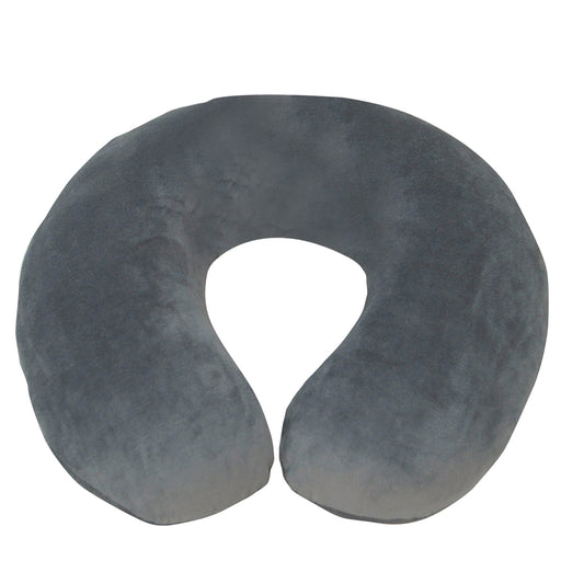 Spare Cover for Blue Memory Foam Neck Cushion - Grey Soft Velour Cover Loops