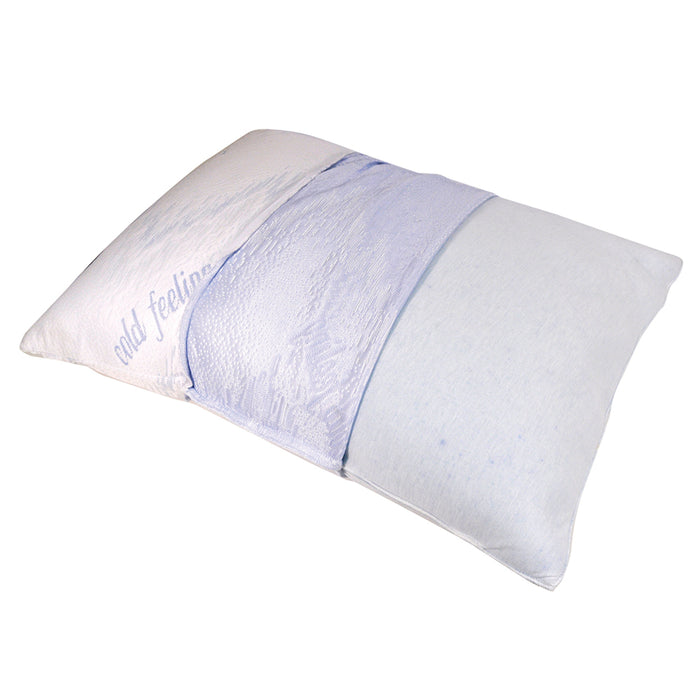 Shredded Memory Foam Cooling Pillow - Machine Washable Cover - Standard Size Loops