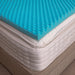 Gel Memory Foam Mattress Topper - 2 Inch Thick - King Size - Reversible Loops