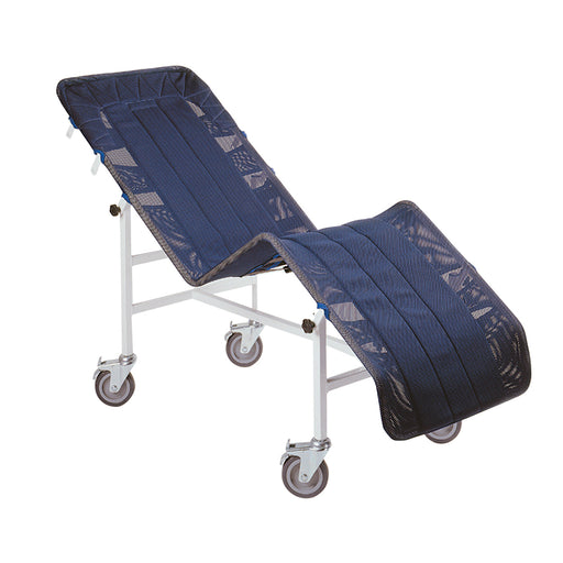 Blue Reclining Shower Cradle - Three Adjustable Positions - Bathroom Shower Aid Loops