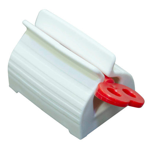 Rolling Toothpaste Tube Squeezer - Tube Holder Stand - Reduces Waste - Red Loops