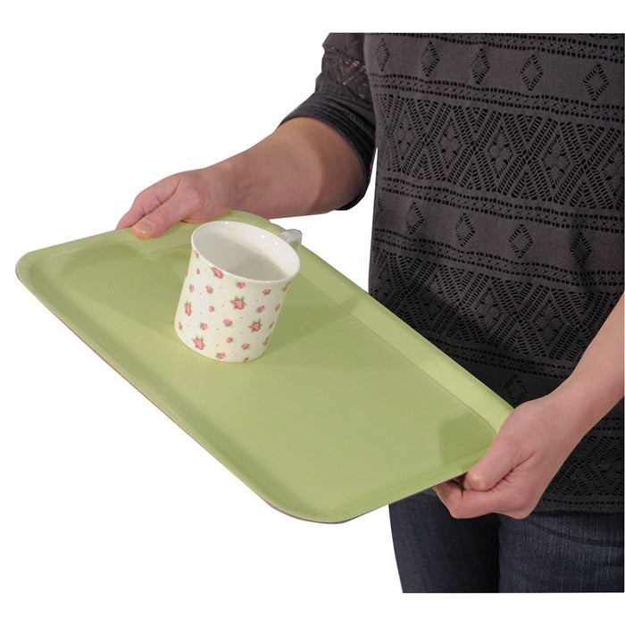 Lightweight Non Slip Lap Tray - Resin Coated Wooden Food Tray - Easy to Clean Loops
