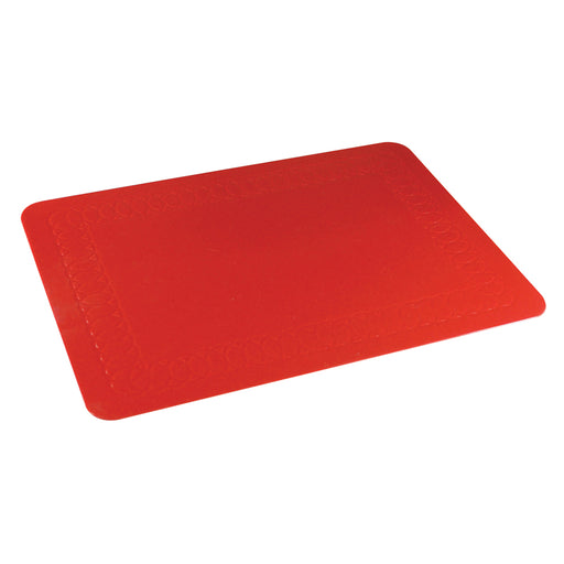 Red Silicone Rubber Anti Slip Table Mat - 355 x 255mm - Dishwasher Safe Dining Loops