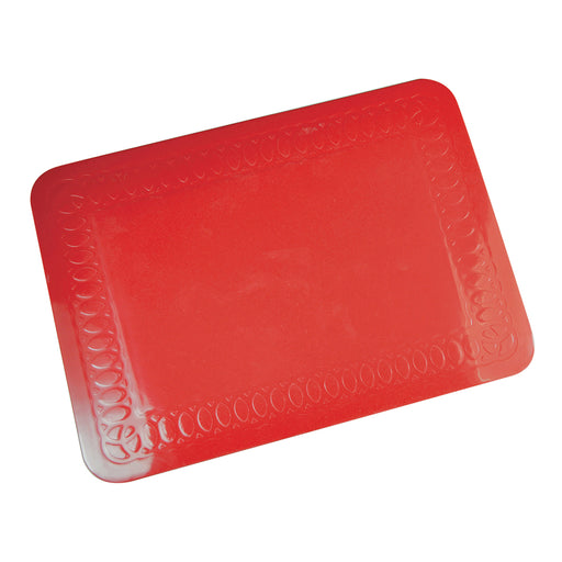 Red Silicone Rubber Anti Slip Table Mat - 255 x 185mm - Dishwasher Safe Dining Loops