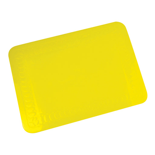 Yellow Silicone Rubber Anti Slip Table Mat - 255 x 185mm - Dishwasher Safe Loops