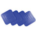 4 Pk Blue Silicone Rubber Anti Slip Table Coasters - 90 x 90mm - Dishwasher Safe Loops