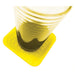 4 Pk Yellow Silicone Rubber Anti Slip Table Coasters - 90 x 90mm Dishwasher Safe Loops