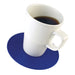 Blue Silicone Rubber Anti Slip Circular Coasters - 14cm Dia - Dishwasher Safe Loops