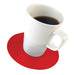 Red Silicone Rubber Anti Slip Circular Coasters - 14cm Dia - Dishwasher Safe Loops