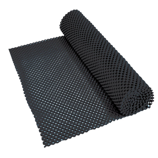 150 x 30cm Black Durable Anti Slip Fabric PVC - Waterproof - Cut to Size Loops