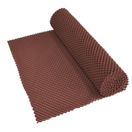 150 x 30cm Brown Durable Anti Slip Fabric PVC - Waterproof - Cut to Size Loops