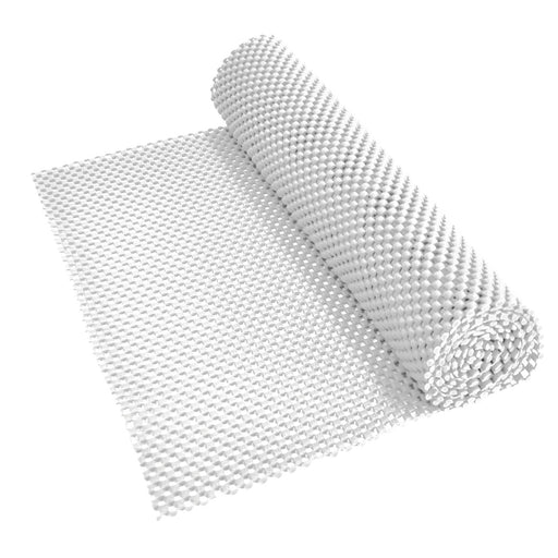 150 x 30cm White Durable Anti Slip Fabric PVC - Waterproof - Cut to Size Loops