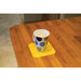 4 Pk Yellow Anti Slip Silicone Table Coasters - 90 x 90mm - Dishwasher Safe Loops
