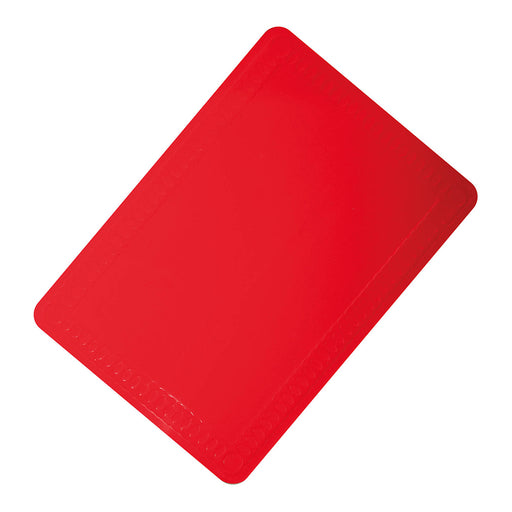 Red Silicone Anti Slip Table Mat - 350 x 250mm - Dishwasher Safe Dining Mat Loops