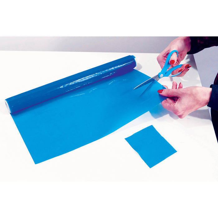 Blue Anti Slip Silicone Roll - 100 x 40cm - Cut to Size - Diswasher Safe Loops