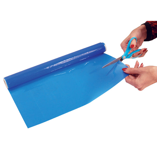 Blue Anti Slip Silicone Roll - 100 x 40cm - Cut to Size - Diswasher Safe Loops