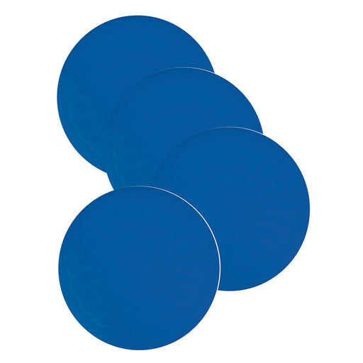 4 Pk Blue Anti Slip Silicone Table Coasters - 90 x 90mm - Easy to Clean Loops