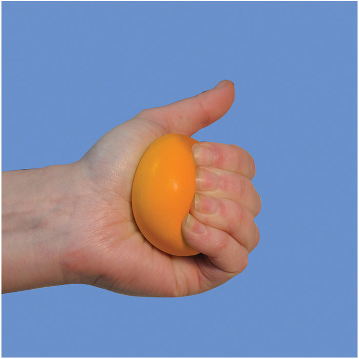 Orange Foam Squeeze Ball - Sensory Stress Reliver - ADHD Rehabilitation Therapy Loops