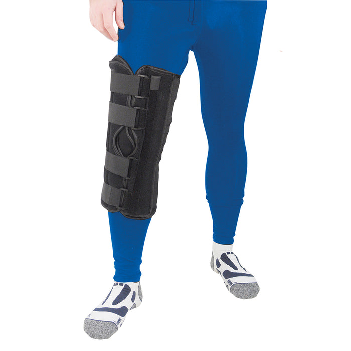 Large Knee Immobilizer - Four Adjustable Fasteners - Washable Cloth Material Loops