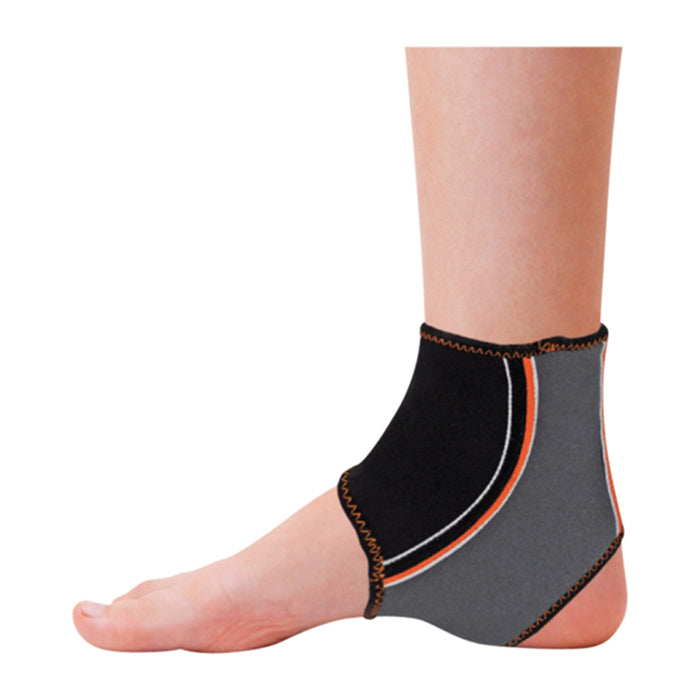 Medium Flexible Neoprene Ankle Support - Lightweight Exercise Brace - Washable Loops