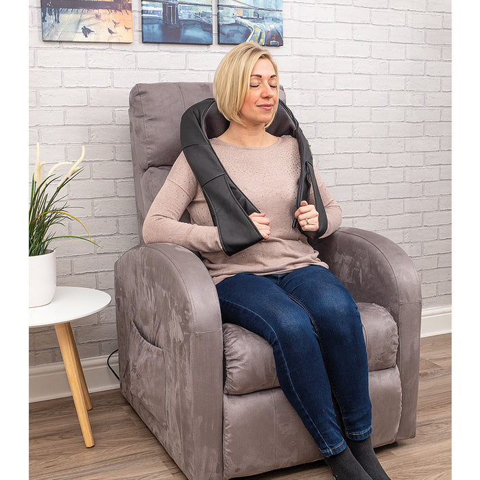Neck and Shoulder Massager - Three Variable Speeds - Heat Therapy Massage Loops