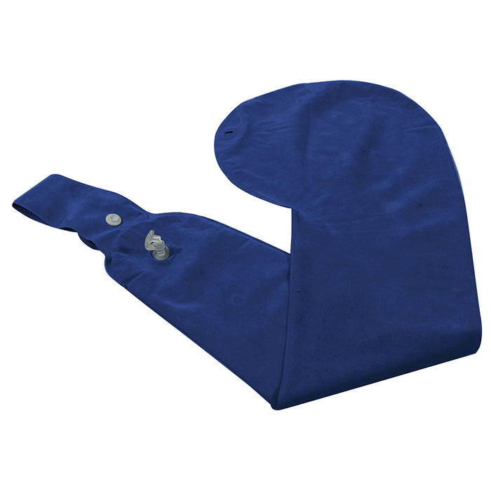 Blue Inflatable Travel Cushion - Reduces Pressure on Neck - Easy to Inflate Loops