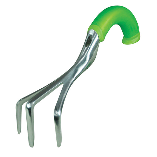 Aluminium Garden Cultivator with Curved Ergonomic Grip - Reduces Wrist Stress Loops