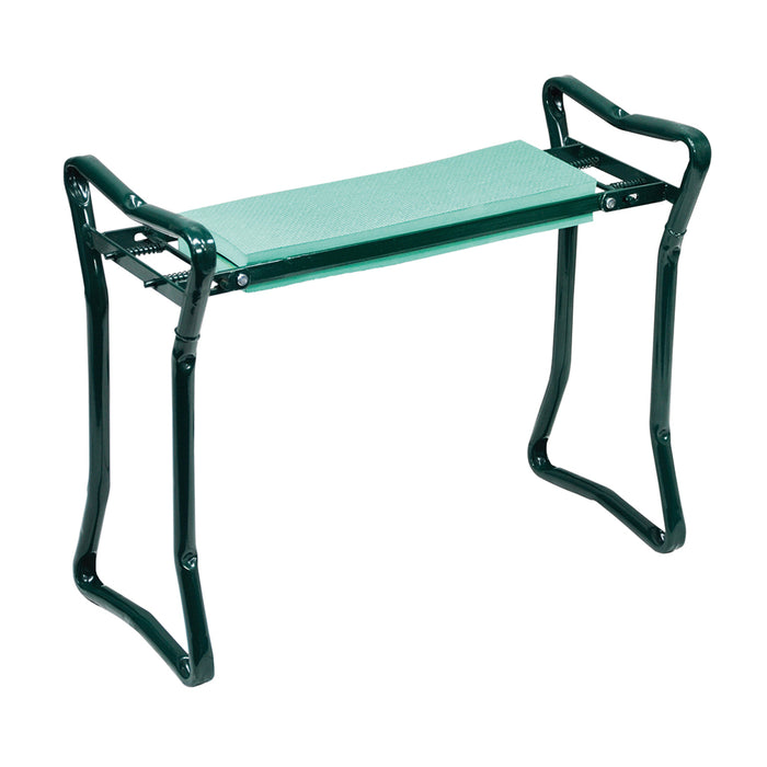 Folding Multi Use Garden Kneeler and Bench - Cushioned Seat - Gardening Aid Loops