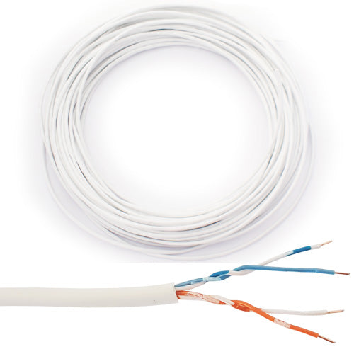 100m BT Telephone Copper Cable Extension 2 Pair 4 Core Wire Telecom Line Reel