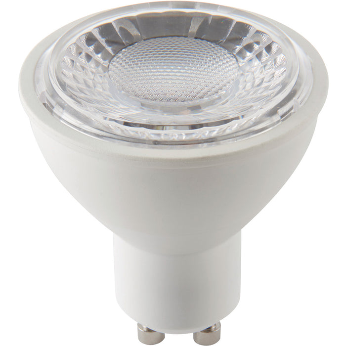 7W SMD GU10 LED Bulb - Cool White - Indoor/Outdoor Light Bulb - Matt White Lamp