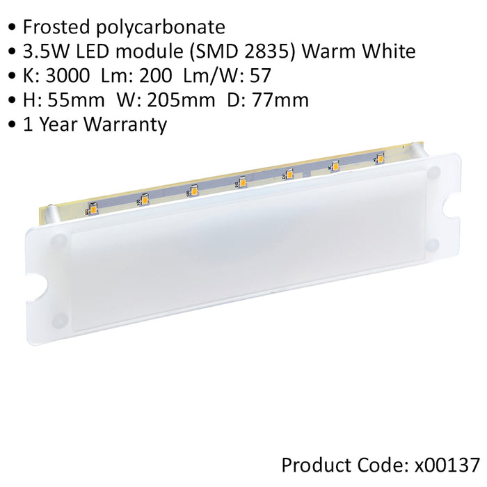 3.5W Warm White Replacement LED Module for x01348 Outdoor IP44 Brick Light