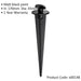 Outdoor Garden Earth Ground Spike for Flood Lights - Black Polycarbonate - LoopsDirect