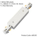 Commercial Track Light Central Connector - 180mm Length - White ABS Rail System - LoopsDirect