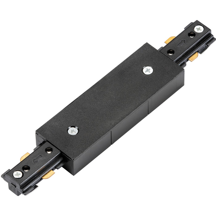 Commercial Track Light Central Connector - 180mm Length - Black Pc Rail System