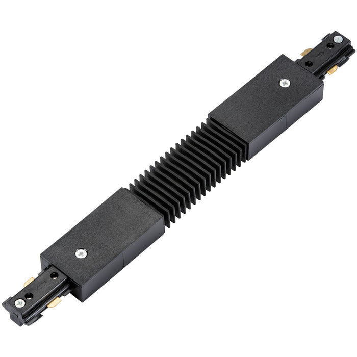 Commercial Track Light Flexible Connector - 300mm Length - Black Pc Rail System