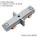 Commercial Track Light Internal Connector - 80mm Length - Silver Rail System - LoopsDirect