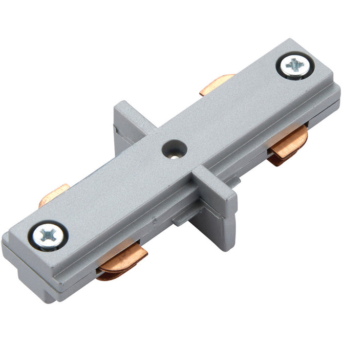 Commercial Track Light Internal Connector - 80mm Length - Silver Rail System - LoopsDirect